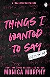 Book cover for Things I Wanted To Say