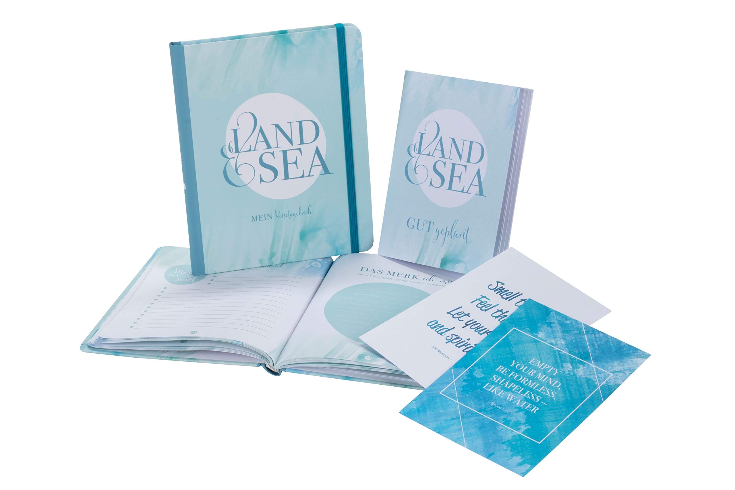 Reisetagebuch zum selber Schreiben inkl. Postkarten, Sammeltasche und herausnehmbaren Reiseplaner. (Hardcover)