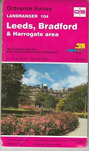 Landranger Maps: Leeds, Bradford and Harrogate Area Sheet 104 (OS Landranger Map)