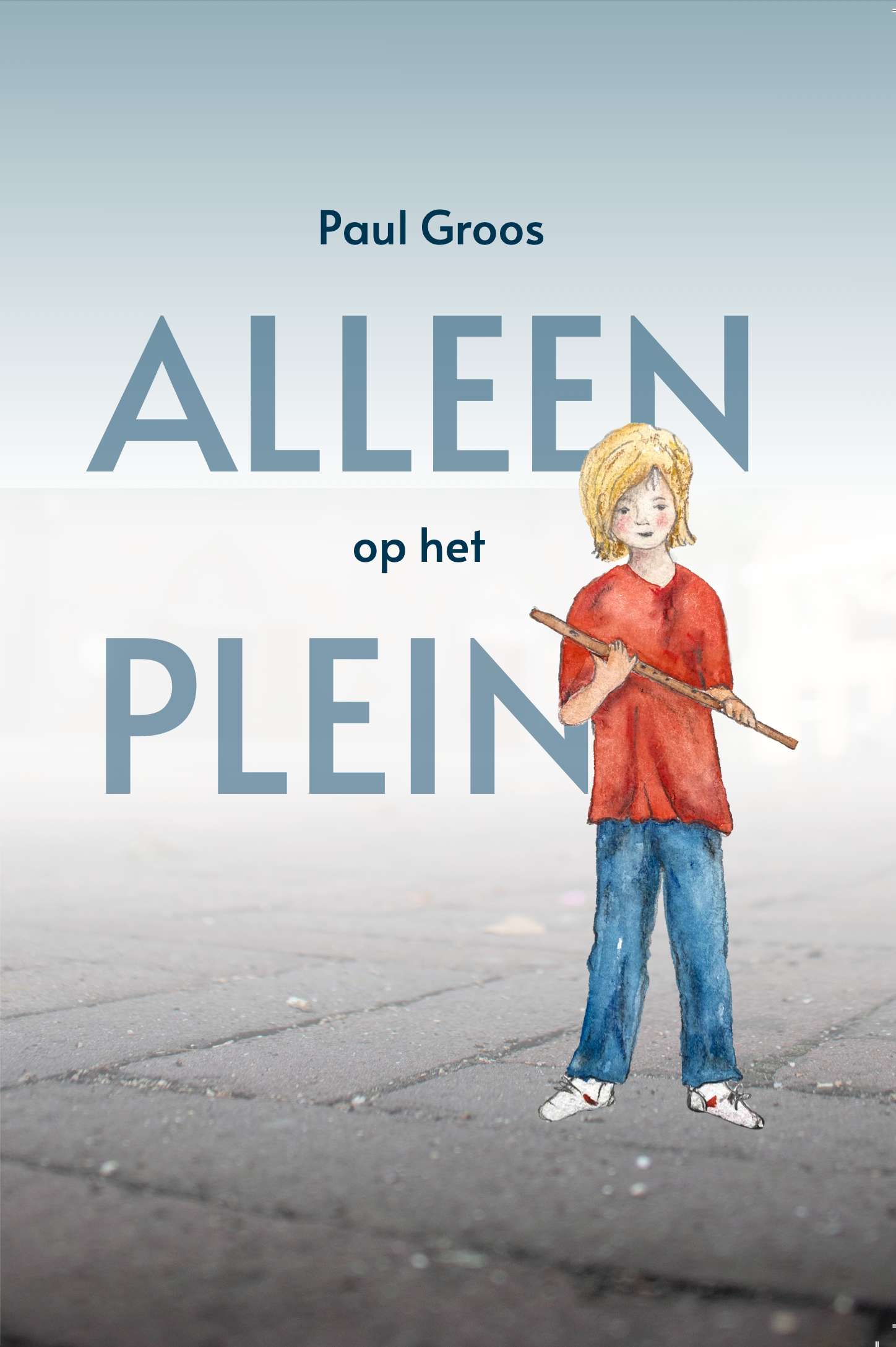 Alleen op het plein