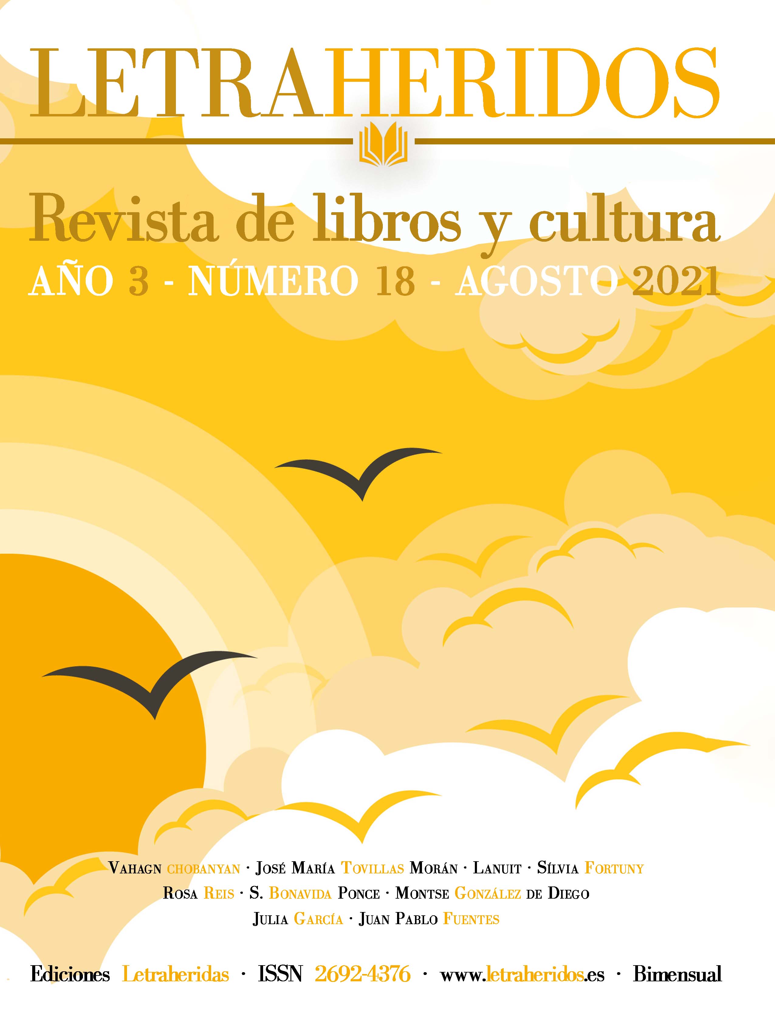 Revista Letraheridos. Año 3. Número 18. Agosto 2021: Revista de libros y cultura. (Spanish Edition)