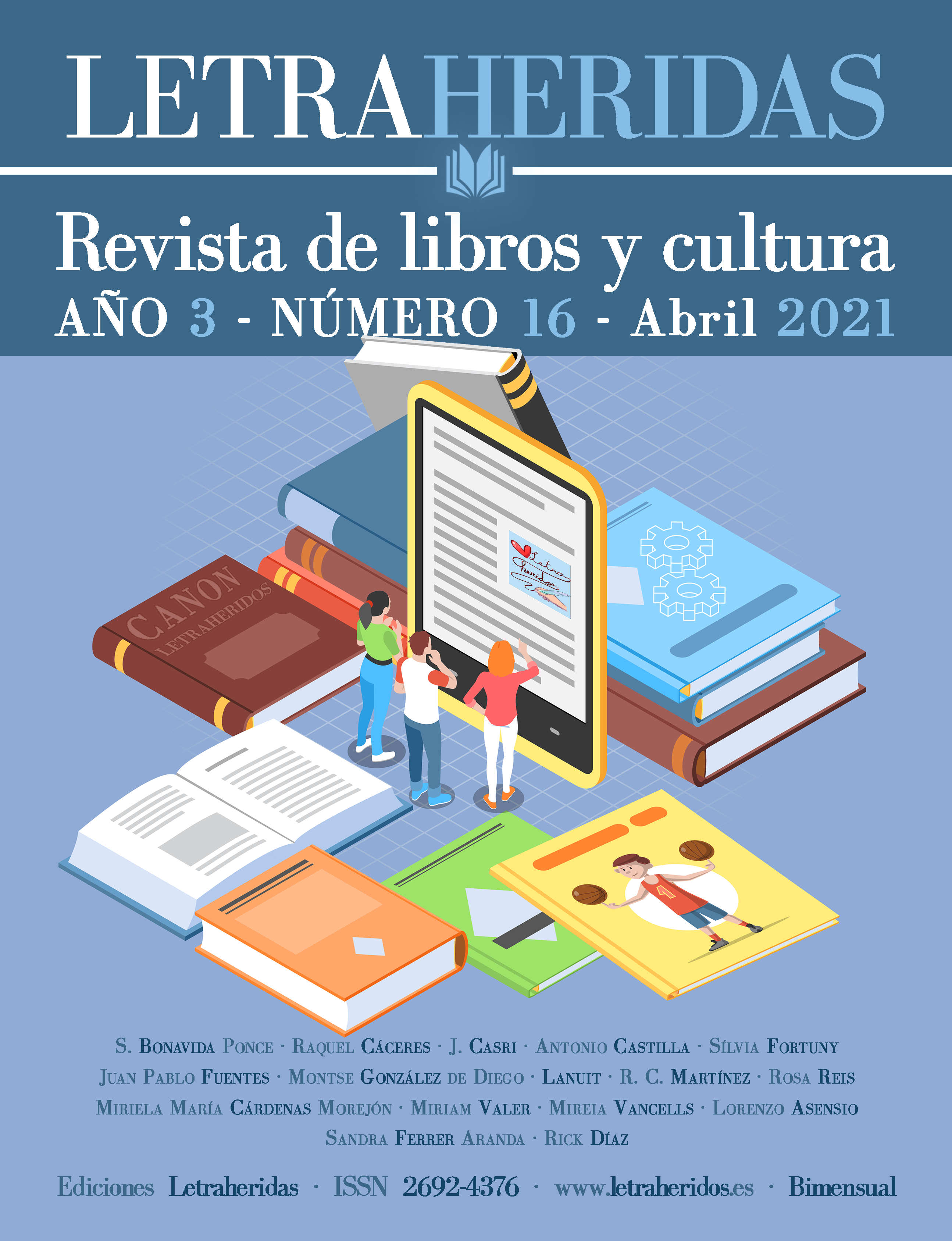 Revista Letraheridas. Año 3. Número 16. Abril 2021: Revista de libros y cultura. (Spanish Edition)
