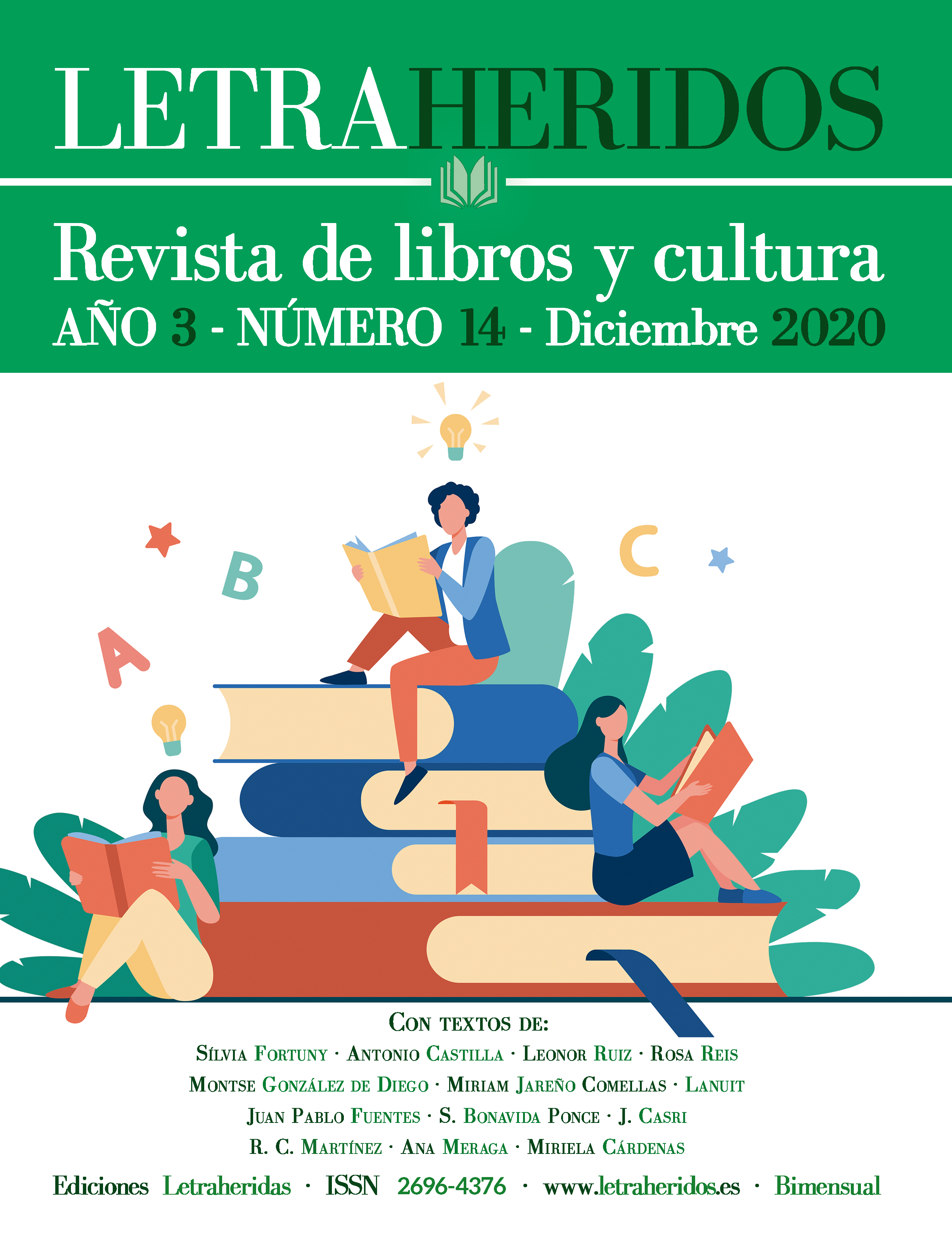 Revista Letraheridos. Año 3. Número 14. Diciembre 2020: Revista de libros y cultura. (Spanish Edition)