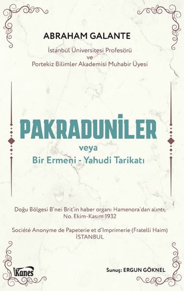 Pakraduniler veya Bir Ermeni-Yahudi Tarikatı (Paperback)