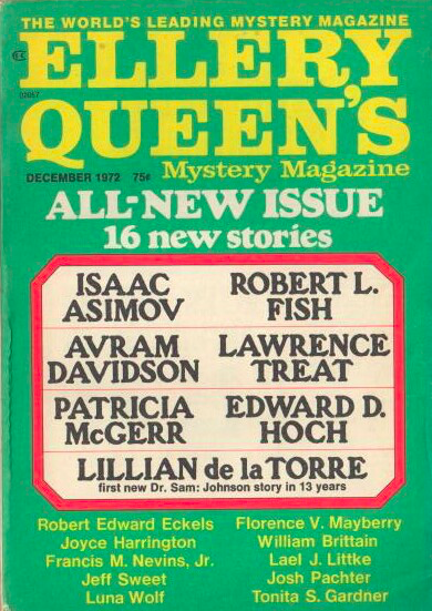 Ellery Queen's Mystery Magazine December 1972