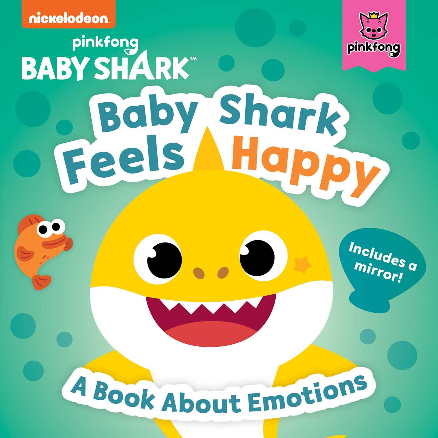 Baby Shark: Baby Shark Feels Happy: A Book About Emotions With a Mirror (Board Book)