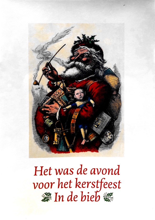 Het was de avond voor het kerstfeest. In de bieb