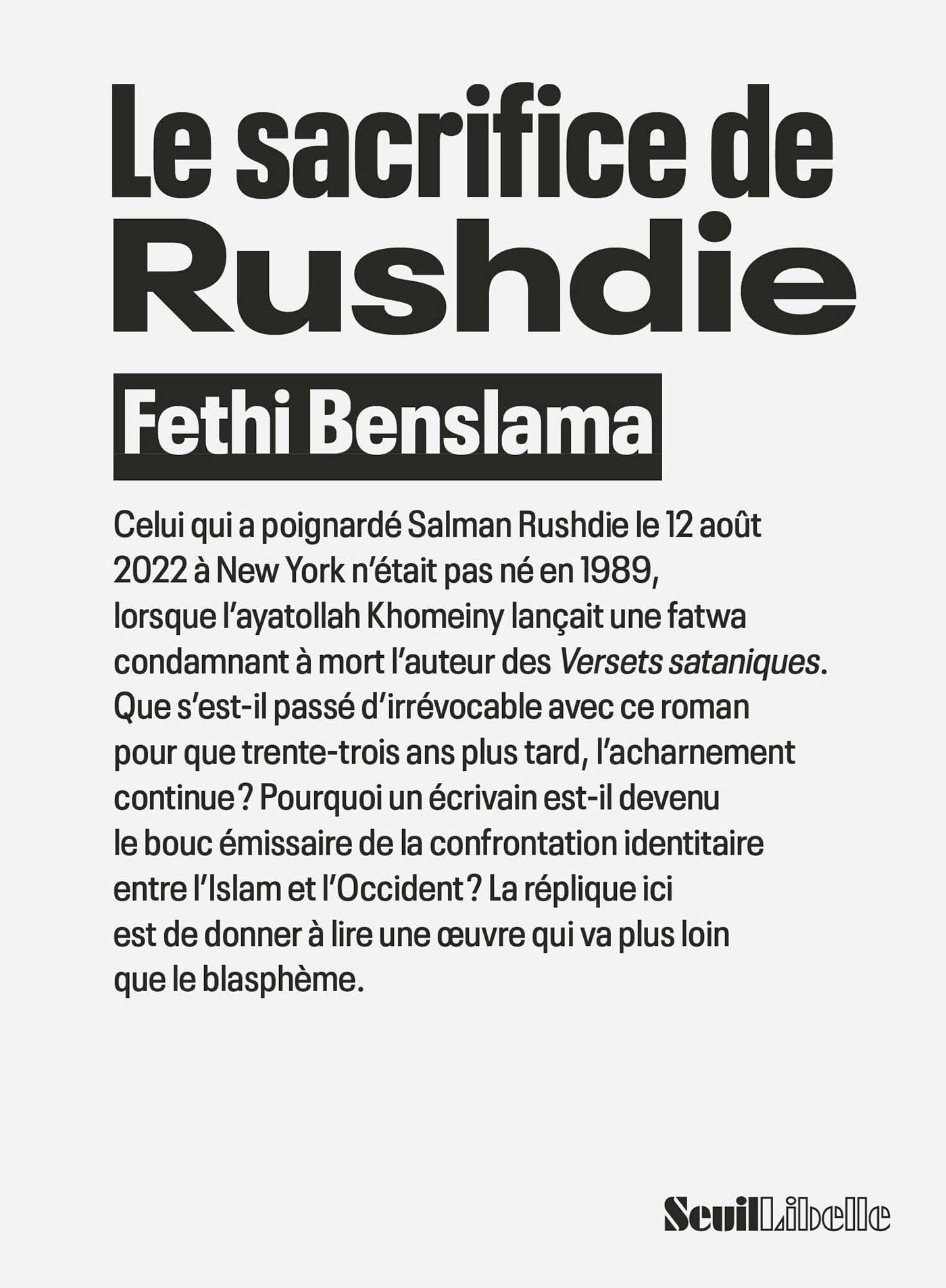 Le Sacrifice de Rushdie (French Edition)