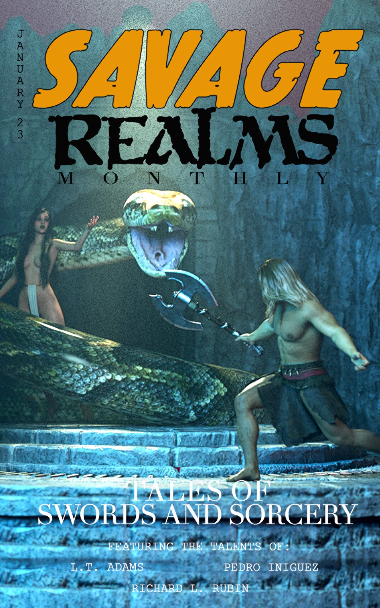 Savage Realms Monthly: February 2023: A collection of dark fantasy sword and sorcery short adventure stories (Savage Realms Monthly Dark Fantasy Sword and Sorcery Adventure Magazine Book 18)