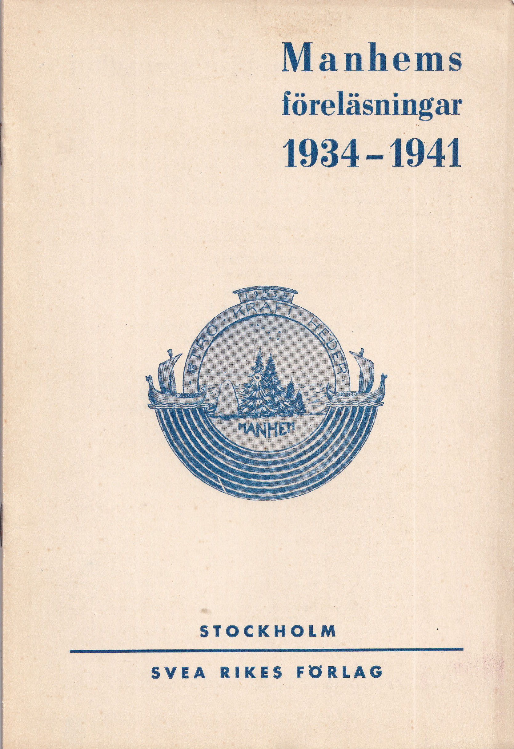 Manhems föreläsningar 1934-1941