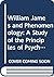 William James And Phenomenology: A Study Of The Principles Of Psychology