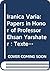 Iranica Varia: Papers in Honor of Professor Ehsan Yarshater: (Textes et Mémoires, 16)