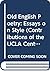 Old English Poetry: Essays on Style (Contributions of the UCLA Center for Medieval and Renaissance Studies, 10)
