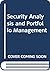 Security analysis and portfolio management;: An analytical approach to investments (Holt, Rinehart and Winston series in finance)