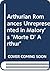 Arthurian Romances Unrepresented in Malory's "Morte D'Arthur"