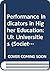Performance Indicators in Higher Education: UK Universities