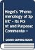 Hegel's Phenomenology of sp...