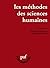 Les méthodes des sciences humaines