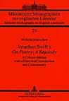 Jonathan Swift's on Poetry: A Rapsody--A Critical Edition with a Historical Introduction and Commentary (Munster Monographs on English Literature)