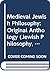 Medieval Jewish Philosophy:...