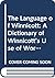 The Language of Winnicott: A Dictionary of Winnicott’s Use of Words