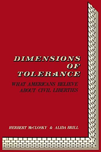 The Dimensions of Tolerance: What Americans Believe About Civil Liberties (Paperback)