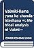 Vālmīki-Rāmāyaṇa kā chanda viśleshaṇa = by Mañjula Sahadeva