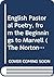 English Pastoral Poetry: From the Beginnings to Marvel
