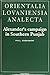 Alexander's Campaign in Southern Punjab. (Orientalia Lovaniensia Analecta)