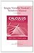 Single-Variable Student's Solutions Manual for use with Calculus by Robert T. Smith