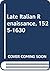 The late Italian Renaissance, 1525-1630, (Stratum series)