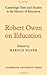 Robert Owen on Education (Cambridge Texts and Studies in the History of Education)