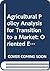 Agricultural Policy Analysis for Transition to a Market: Oriented Economy in VI (Fao Economic & Social Development Paper)