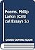 Critical essays on Philip Larkin, the poems (Longman literature guides)