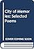 City of Memories: Selected Poems