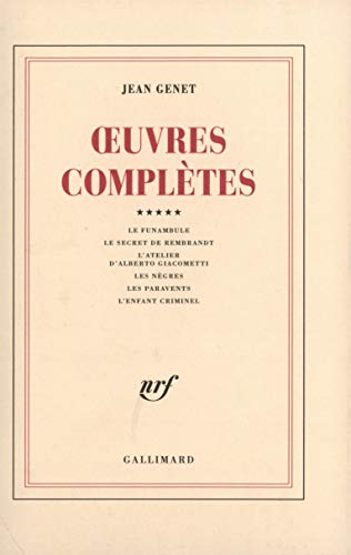 Œuvres complètes, #5 (Paperback)