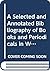 A Selected and Annotated Bibliography of Books and Periodicals in Western Languages Dealing With the Near and Middle East, Wopoullos, Brussels, 1952