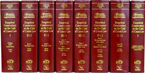 Exegetical Commentary on the Code of Canon Law (8 Volume Set)