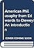 American Philosophy from Edwards to Dewey, an Introduction