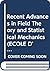 Recent Advances in Field Theory and Statistical Mechanics (ECOLE D'ETE DE PHYSIQUE THEORETIQUE LES HOUCHES//PROCEEDINGS) (English and French Edition)
