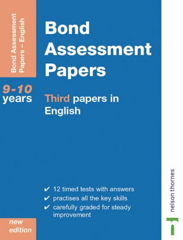 Bond Assessment Papers Third Papers in English 9-10 Years (Pamphlet)