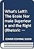 What's Left?: The Ecole Normale Superieure and the Right (Rhetoric of the Human Sciences)