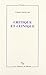 Critique et clinique by Gilles Deleuze