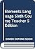 Elements Language Sixth Course Teacher S Edition
