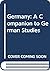 Germany, a Companion to German Studies (New Essential Psychology)