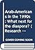 Arab-Americans in the 1990s: What next for the diaspora? (Research report series)