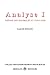Analyse: Volume 1. Théorie ...