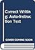An auto-instructional text in correct writing