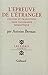 L'épreuve de l'étranger  by Antoine Berman
