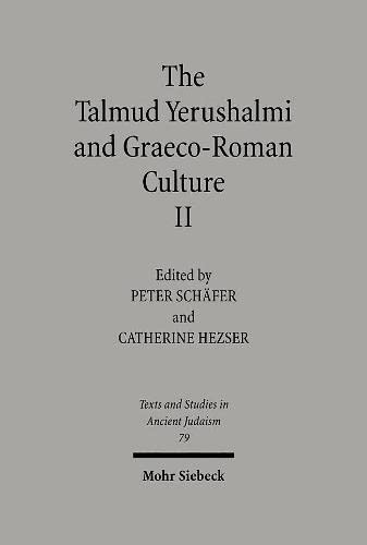 The Talmud Yerushalmi and Graeco-Roman Culture (Hardcover)